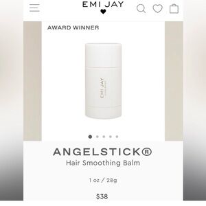 Emi Jay Angelstick Hair Style Smoothing Balm White NEW Tames Flyaways Frizz NEW